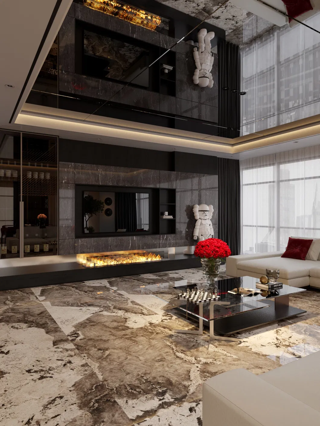 Milan Brown Sintered Stone Application