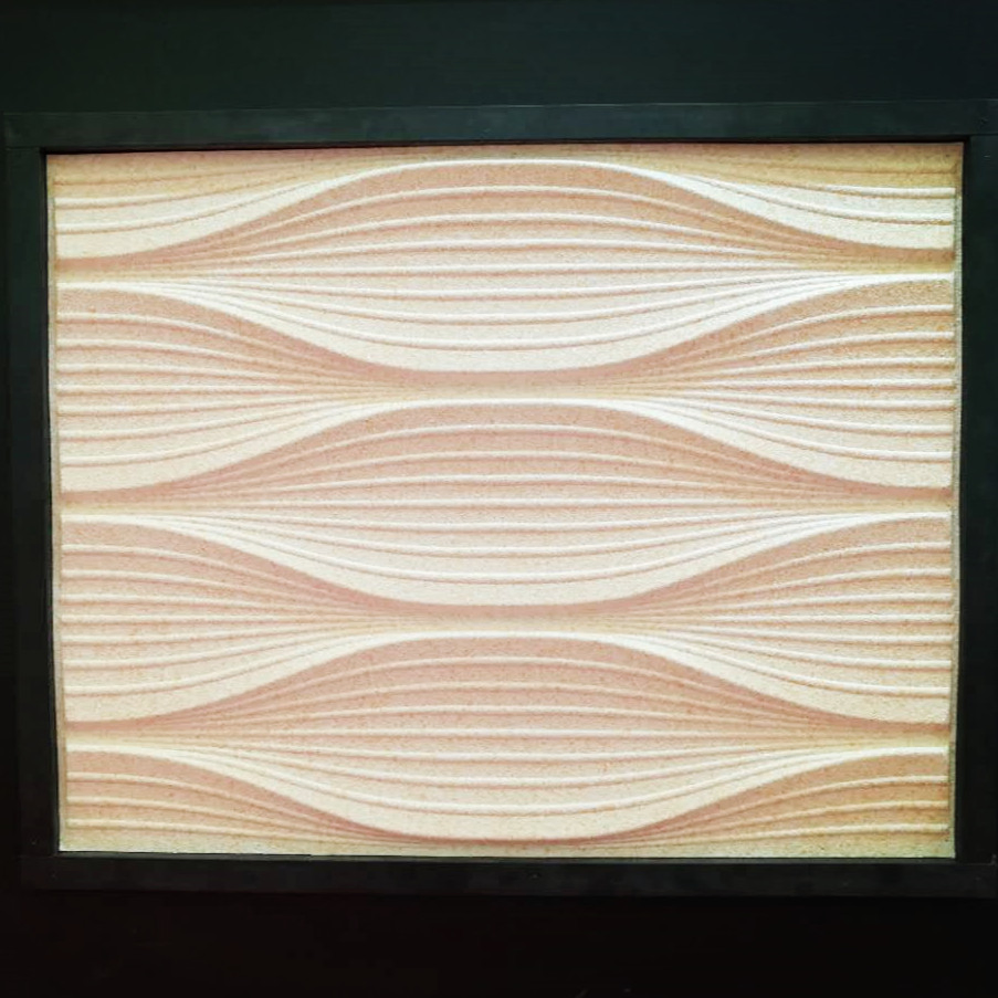 Manufacturer 625mm*800mm 3D Plant Fiber Wall Panels Decorative Paintable Art 3D Wall Tiles