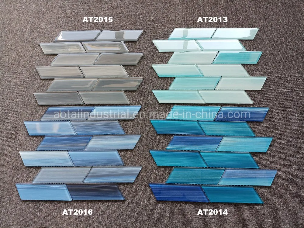 Fashionable Design Blue Glass Mosaic for Glass Tile Kitchen Backsplash