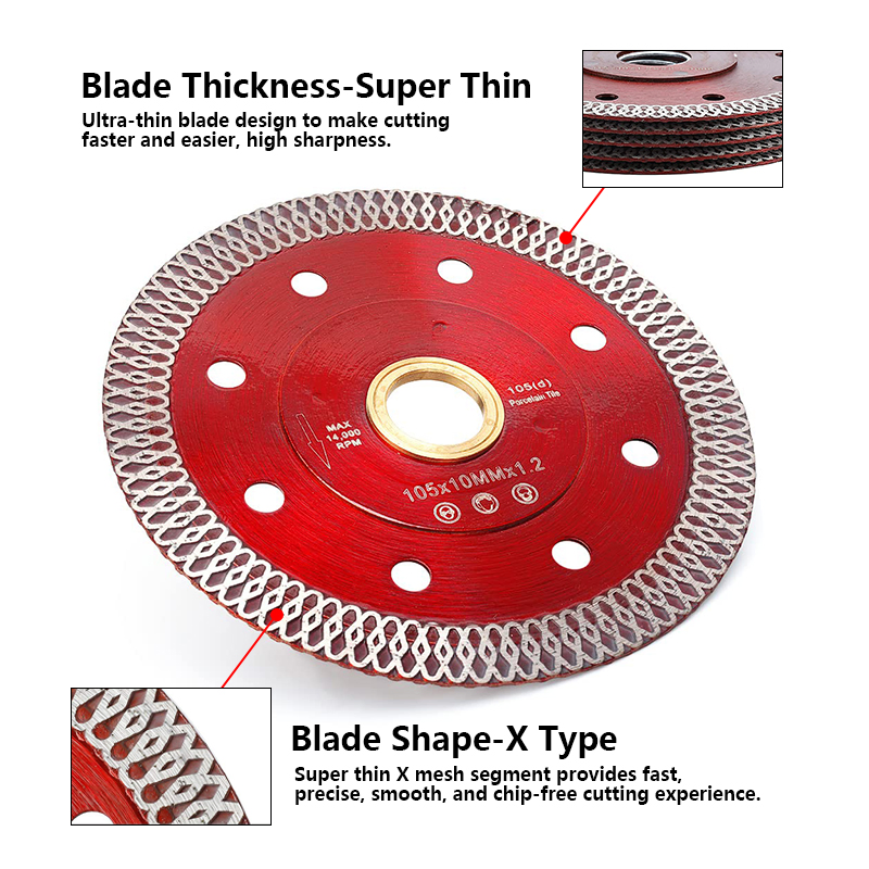Ultra-Thin Mesh Turbo Blades for Ceramic, Marble &amp; Stone Cutting