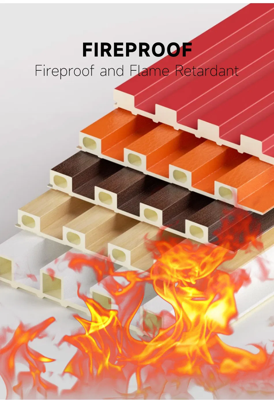 Wood Grain Grille Wall Panel 7