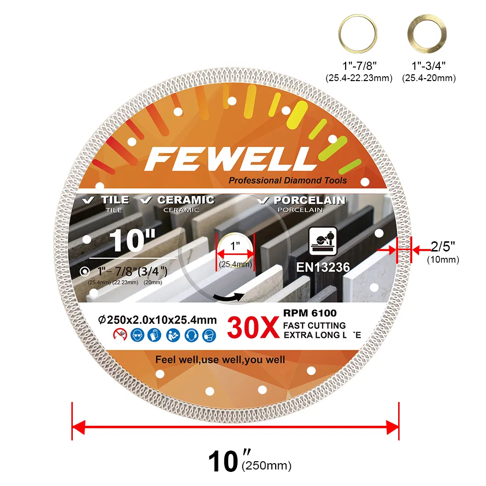 125mm 5inch Ultra X Turbo Super Thin Tile Porcelain Ceramic Cutter Cutting Disc Saw Blade