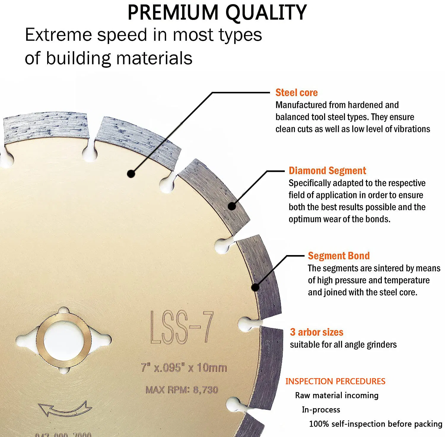 10 Inch Segmented Diamond Saw Blade