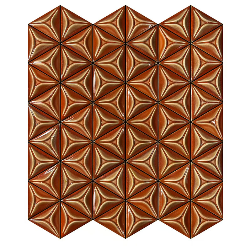 3D Art Decor Indoor Decorative Wall Panels Ceramic Mosaic Handmade Moroccan Tile