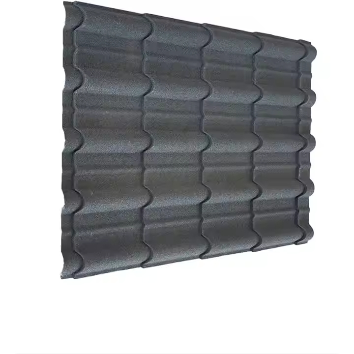 Stone Roofing Sheets Long Span Sheet Heat Resistant Save Labor Installation Stone Coated Metal Roof Tiles