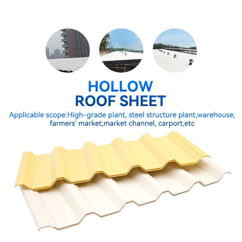UPVC Hollow Tile - Waterproof &amp; Heat-Resistant Roofing Solution for Industrial Buildings