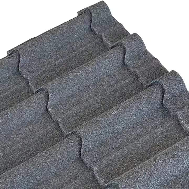Stone Roofing Sheets Long Span Sheet Heat Resistant Save Labor Installation Stone Coated Metal Roof Tiles