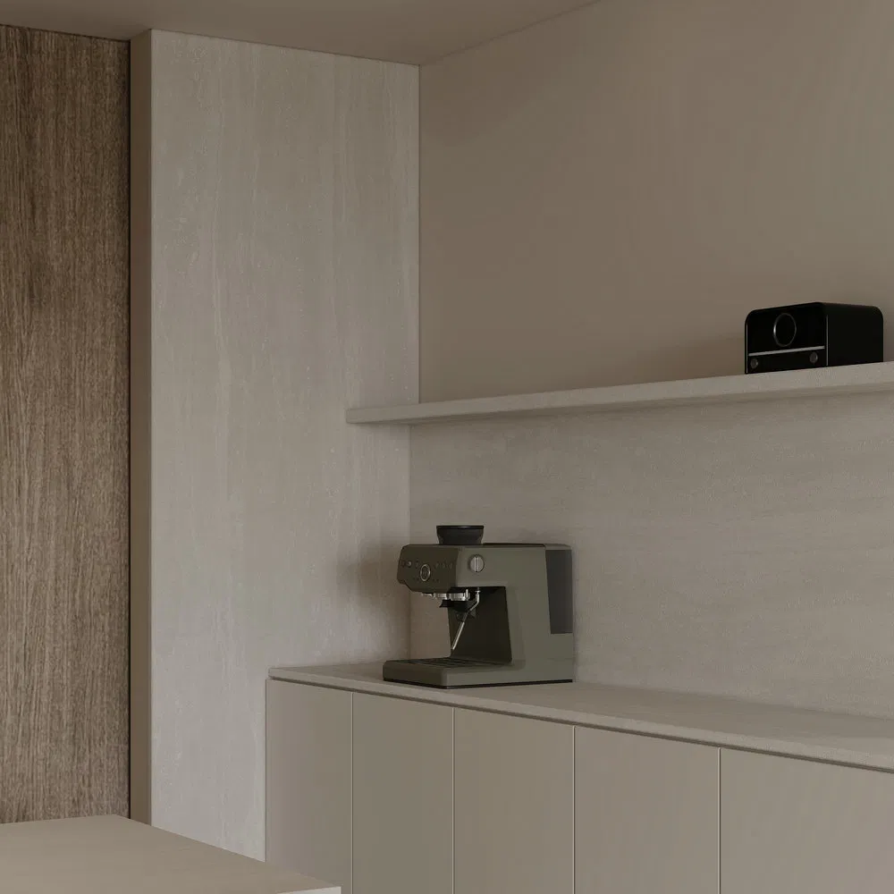 Elegant White Travertine 1200X2700X6mm 1200X2700X12mm Sintered Stone Slab for Modern Interiors Wall Floor Countertop Basin Villa Project Distributor