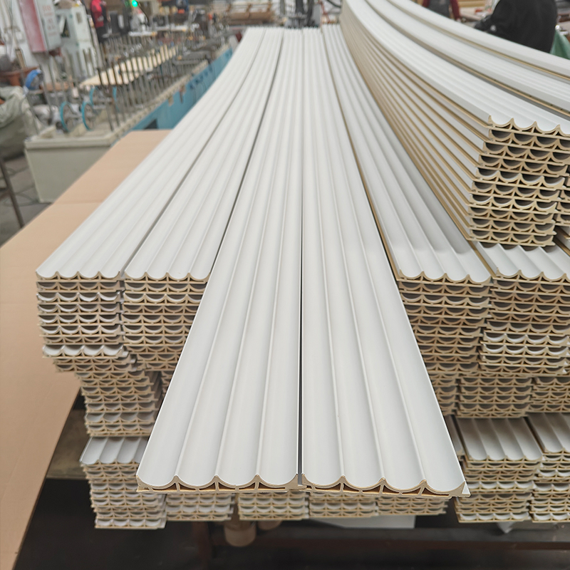 Interior Decorative Fluted 3D Wall Paper Wall Panel Fluted Wood Laminate