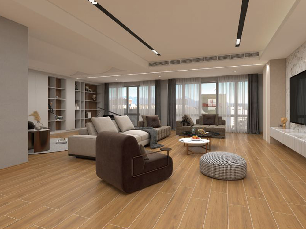 Modern Matte Finish Porcelain Tiles 200X1000mm Anti-Slip Wood Effect Ceramic Flooring Tile