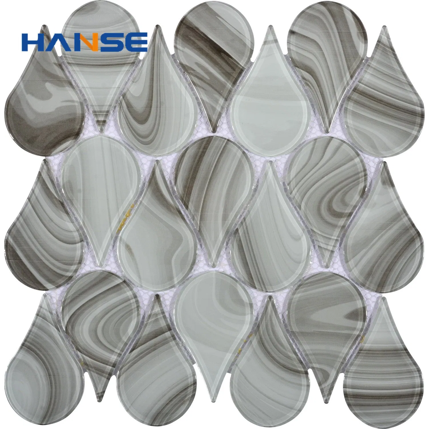 275X290mm Glass Mix Color Backsplash Mosaic Tile for Kitchen