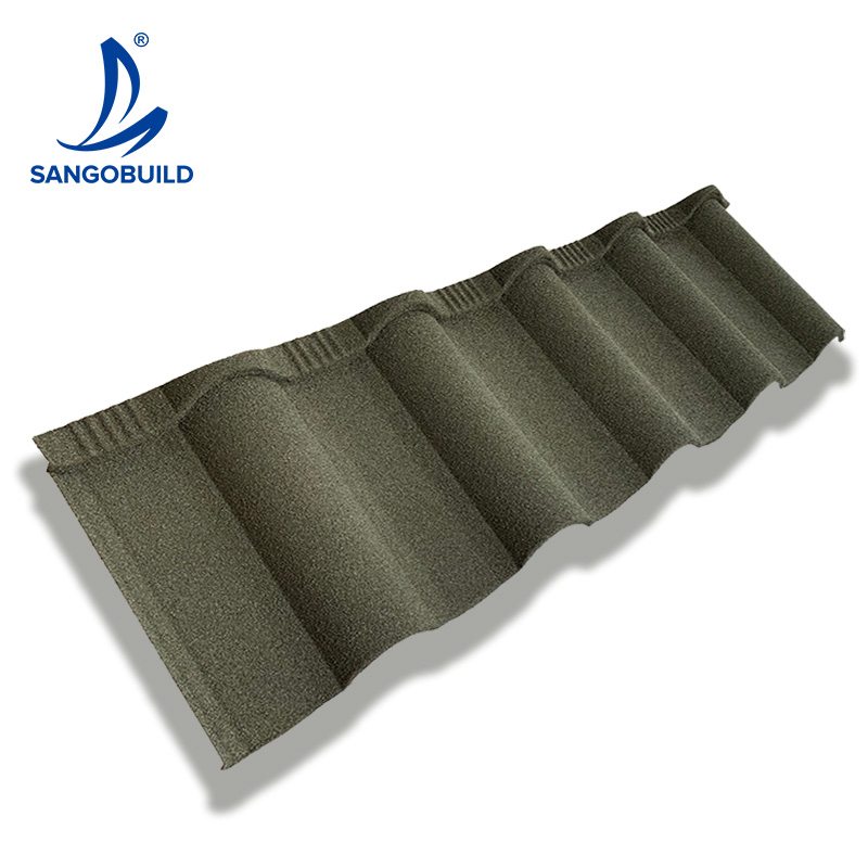 Roofing Materials Heat Resistant Top Construction Using Roof Tile Stone Coated Metal Roof Tiles