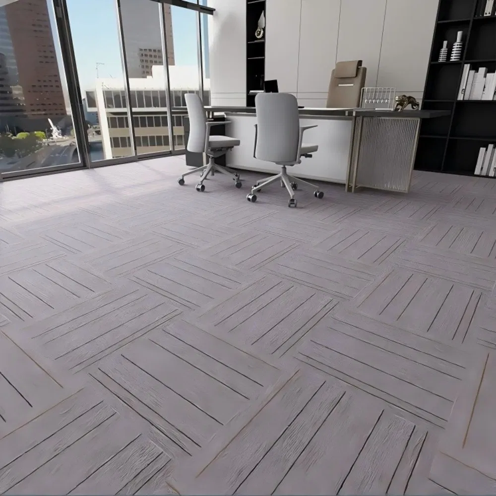 Neutral Tone Commercial Modular Carpet Tiles for Co Working Space