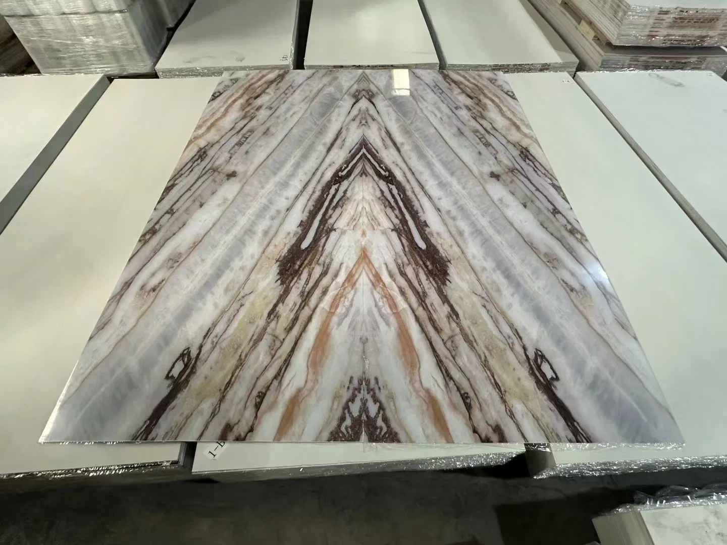 Sleek PVC Marble Wall Tiles for Contemporary Spaces