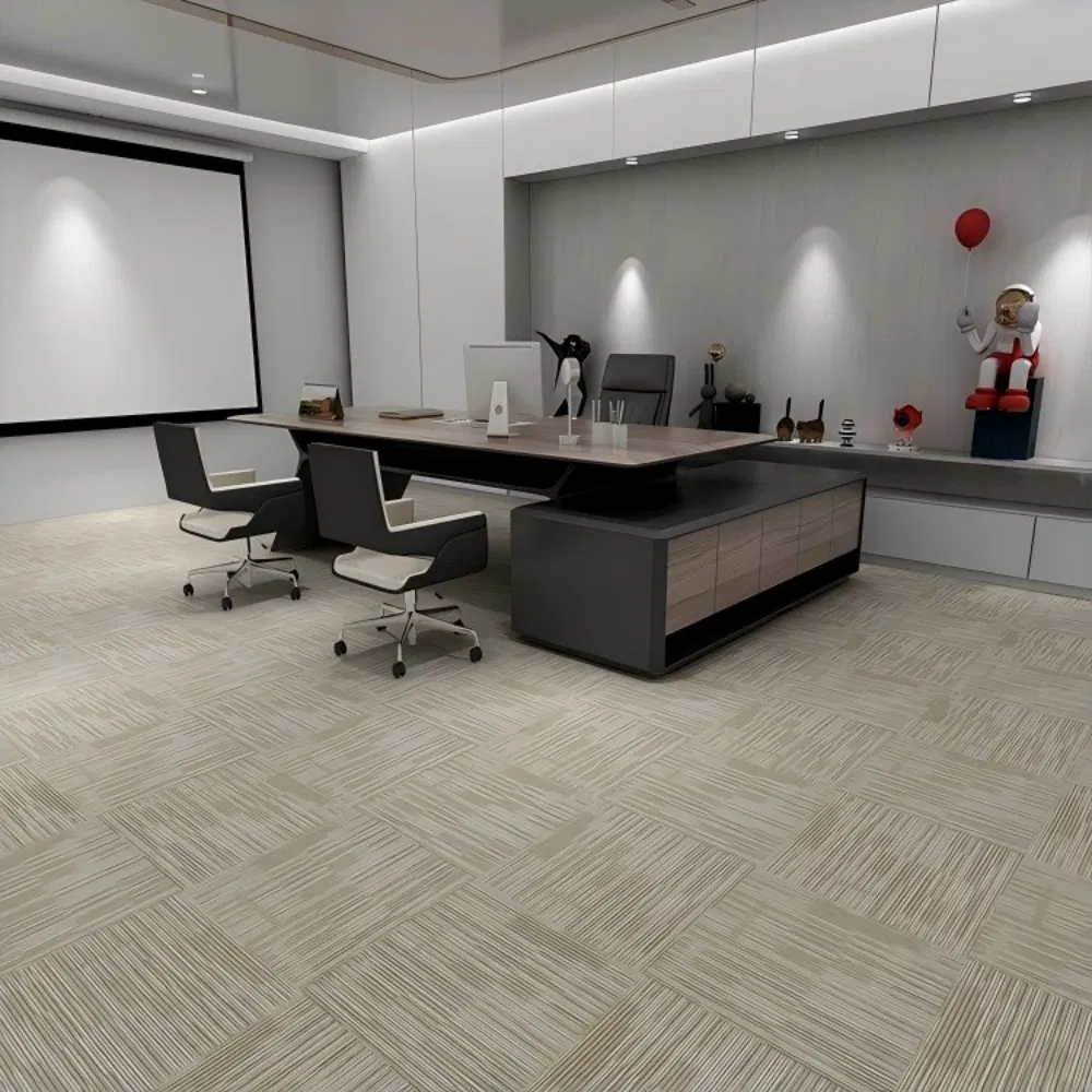 Neutral Tone Commercial Modular Carpet Tiles for Co Working Space