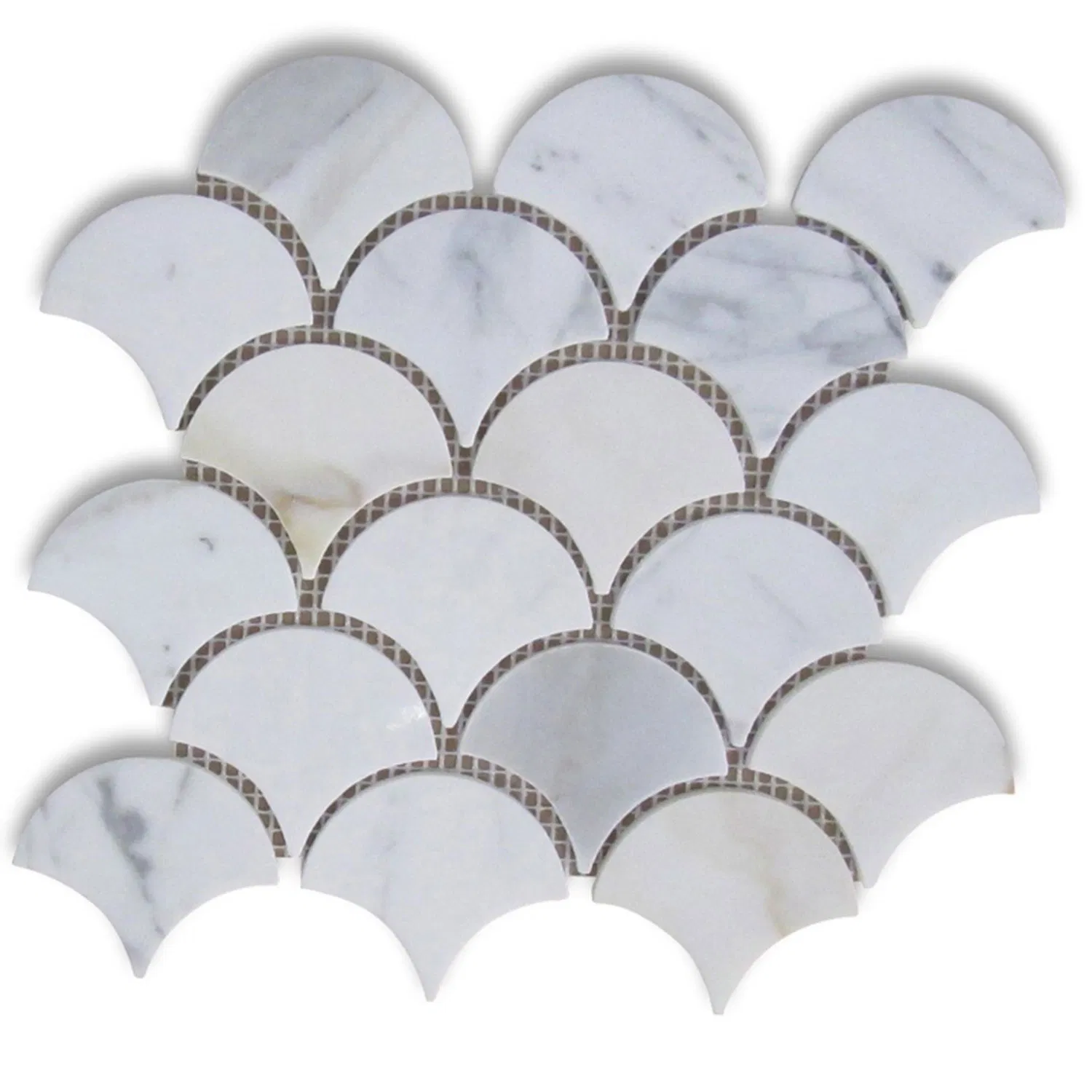 Factory Price Italy Natural Calacatta Gold White Parquet Marble Kitchen Backsplash Mosaic Tile