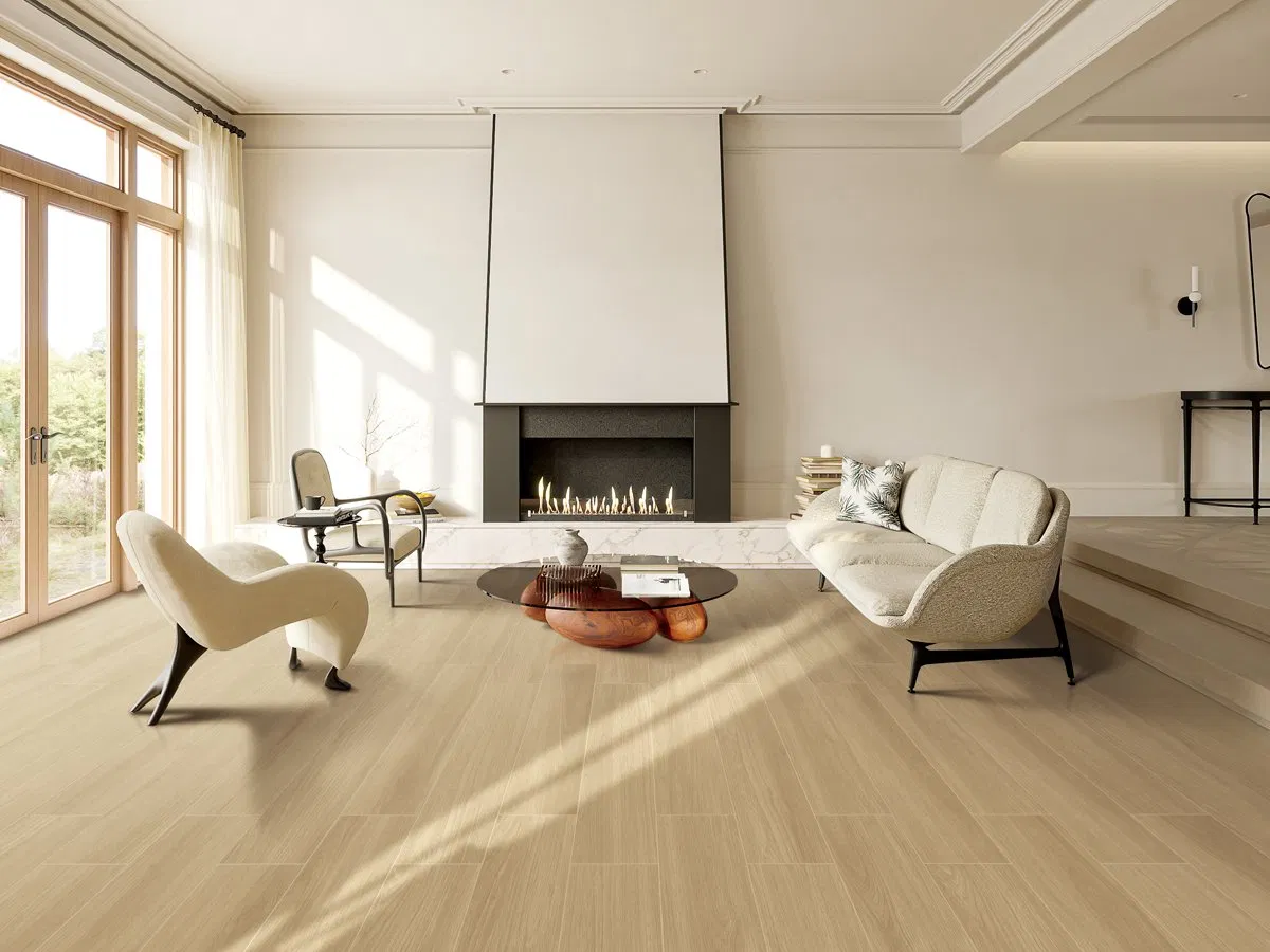 Hot Sale Wood Look Porcelain Tile 200X1200mm Wooden Ceramic Floor Wear Resistant Anti-Slip Tiles for Bedroom