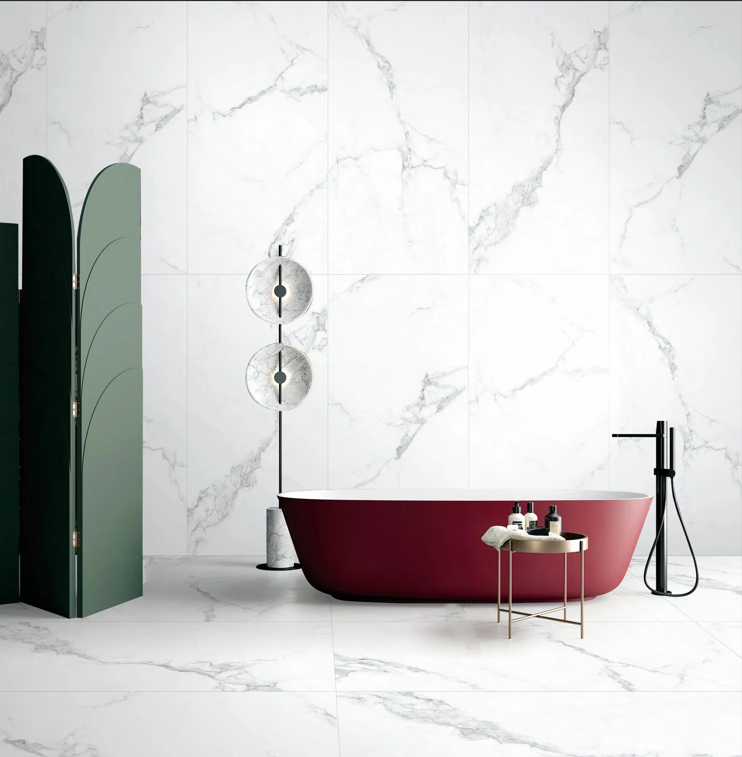 Commercial Space Water-Resistant Glossy Glazed Porcelain Matte Vitrified Wall Tile