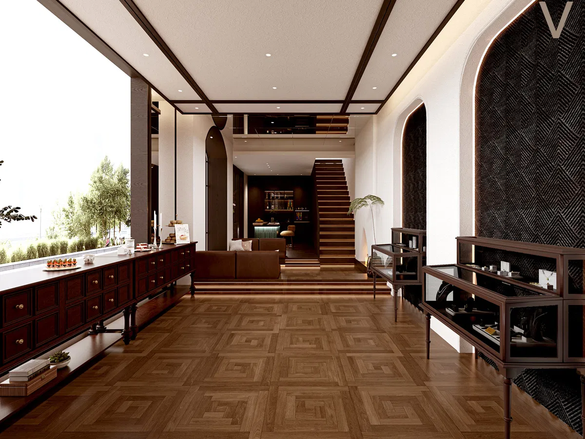 OEM ODM 600*600mm Rustic Wood Effect Porcelain Ceramic Floor Tile Wood Pattern