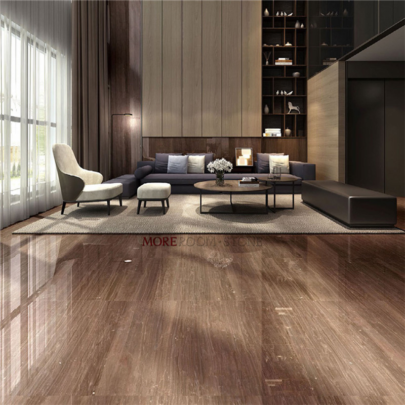 Hotel Marble Stone Polished Wood Effect Porcelain Tiles