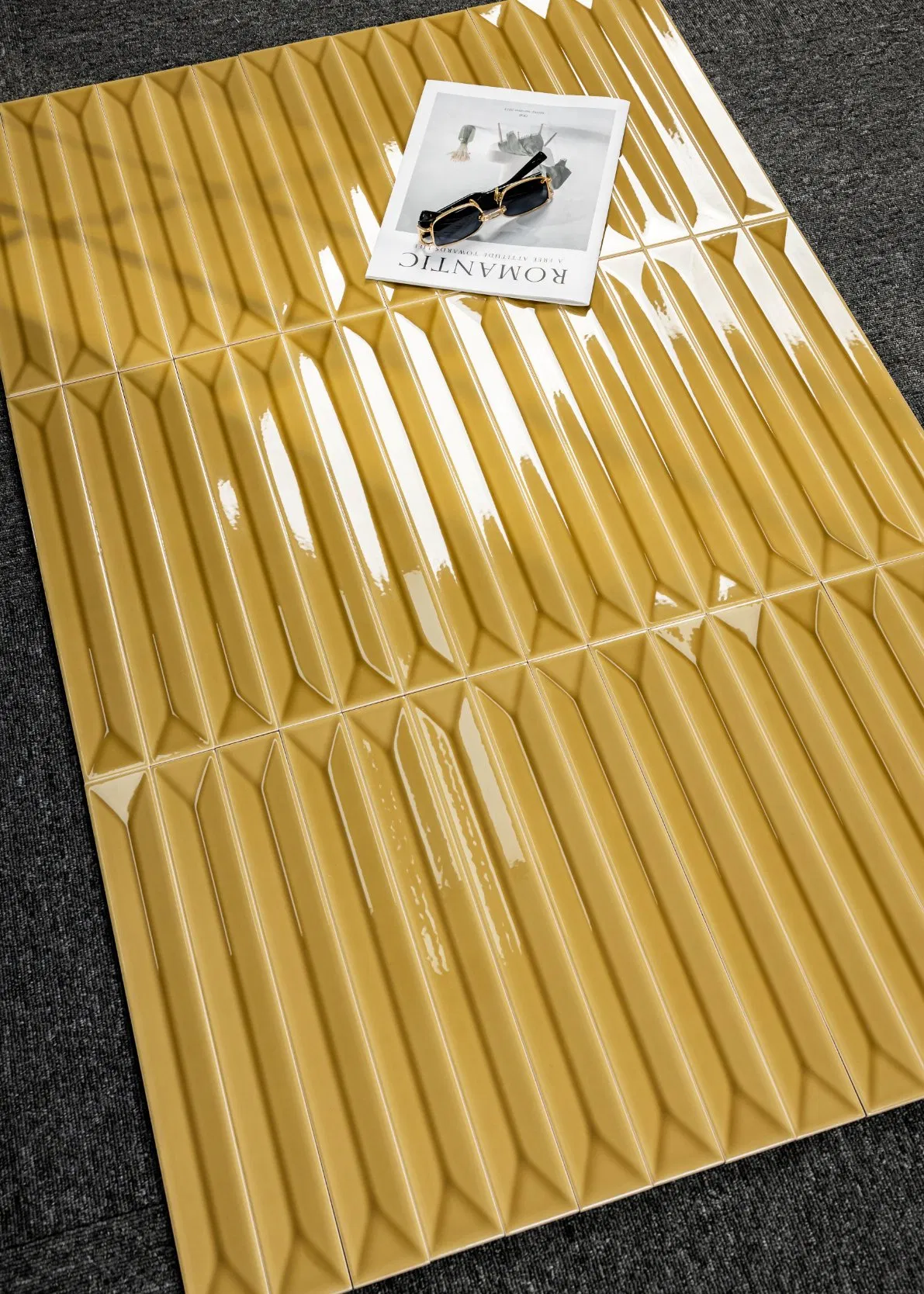 Vibrant Glazed Ceramic Wall Tiles - Matte Finish Decorative Bricks