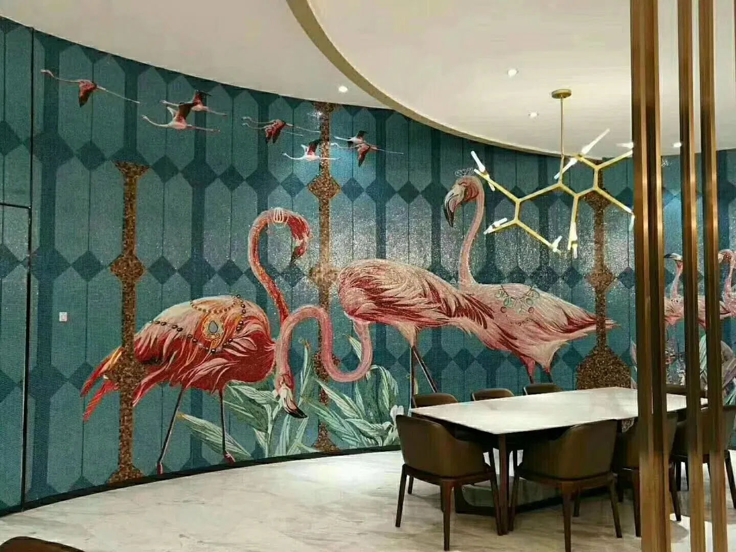 4mmthickness Interior TV Wall Decorative Glass Mosaic Tile for Germany