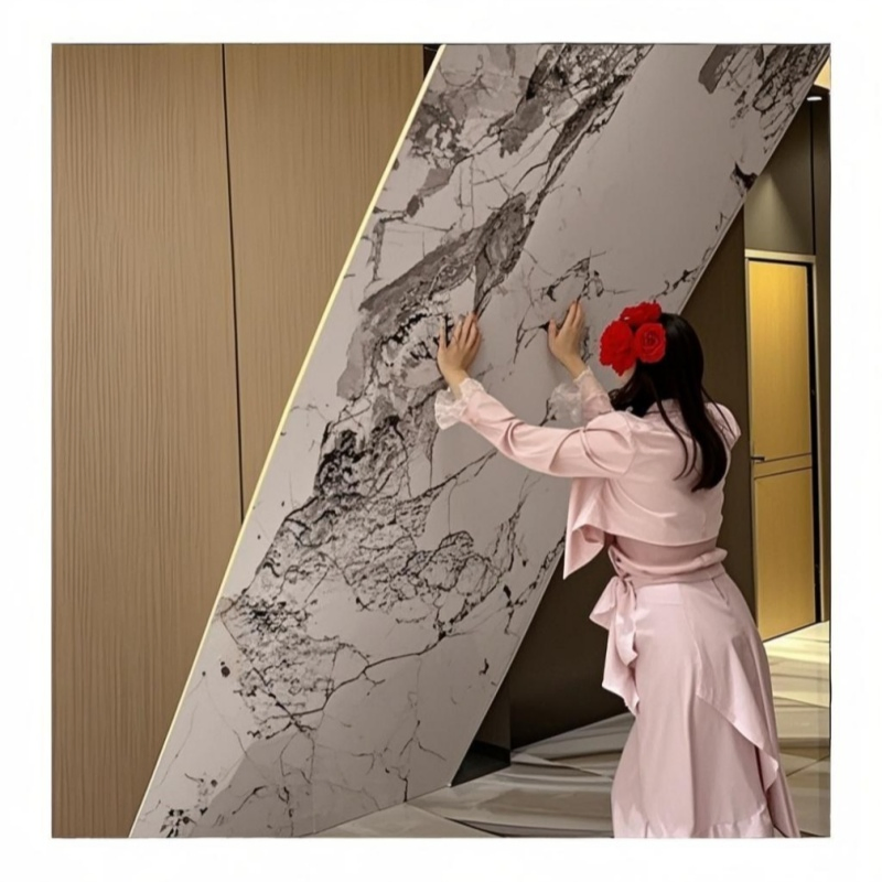 China Goods Decorative PVC Wall Panel Marble Sheet Waterproof Marble Panel