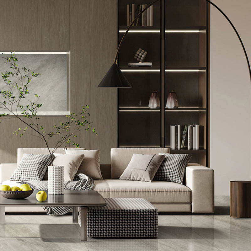 Notaio Walnut Timber Pattern-Wood Grain Ceramic Floor Tile Foshan Porcelain.