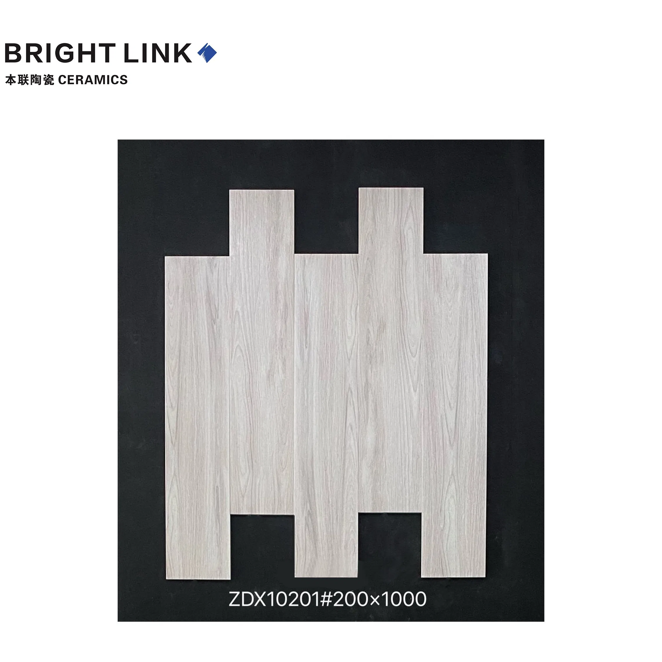 Elegant Wood Effect 200X1000mm Livingroom Bedroom Porcelain Floor Tile