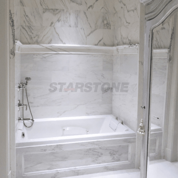 Top Quality Customize Design Natural Marble Bathroom Shower Wall Tile for Decoration