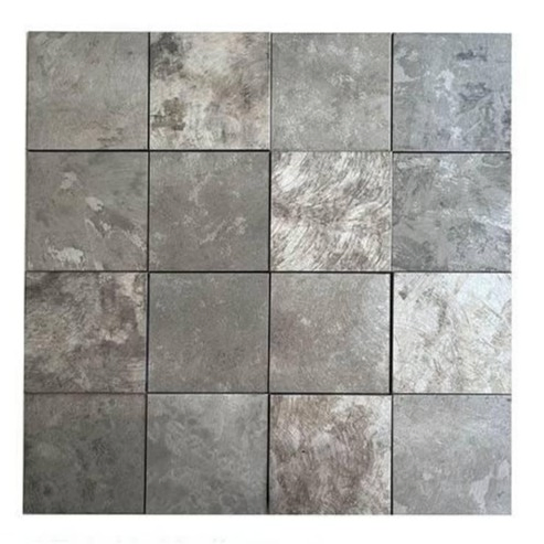 Square Shape Aluminium Metal Mosaic Tiles for High-Traffic Commercial Space Wall Decoration