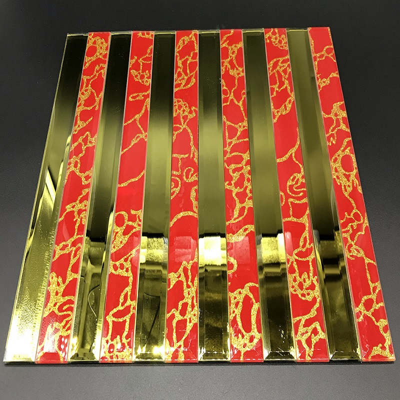 Decorative Crystal Mirror Glass Mosaic Tile for Bathroom /Hotel/Casino/Hotel Project Wall Decorations