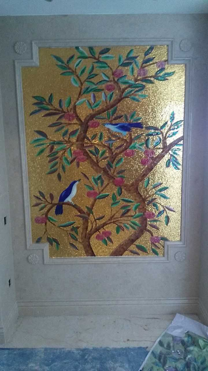 4mmthickness Interior TV Wall Decorative Glass Mosaic Tile for Germany