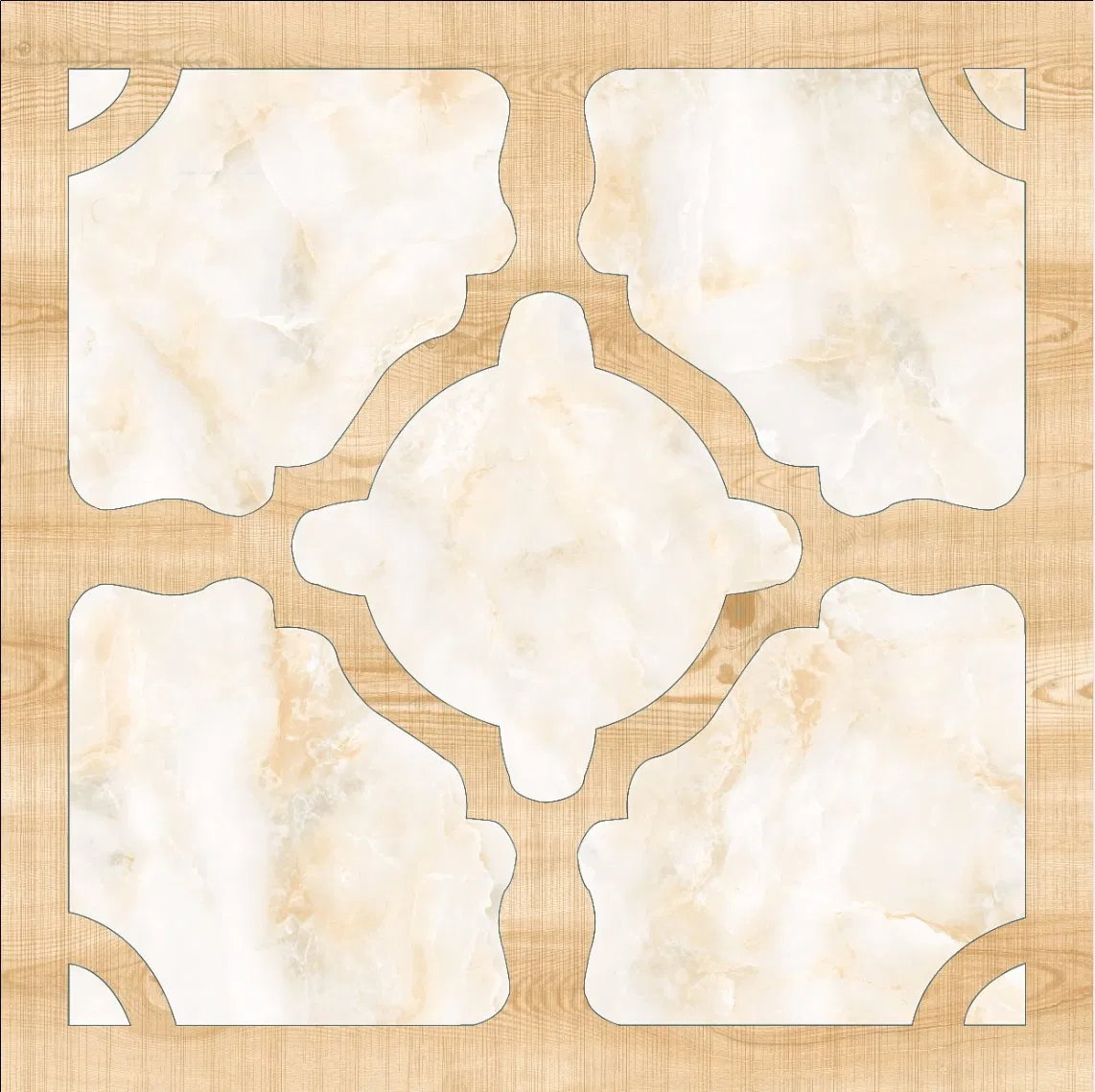 600*600mm Ceramics Wooden Pattern Rustic Matt Surface Porcelain Floor Tile From Foshan