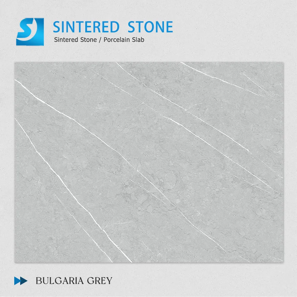 Grey Sintered Stone Coffee Table Eco Friendly Scratch Resistant 1200X2400mm Foshan Partory Book Match