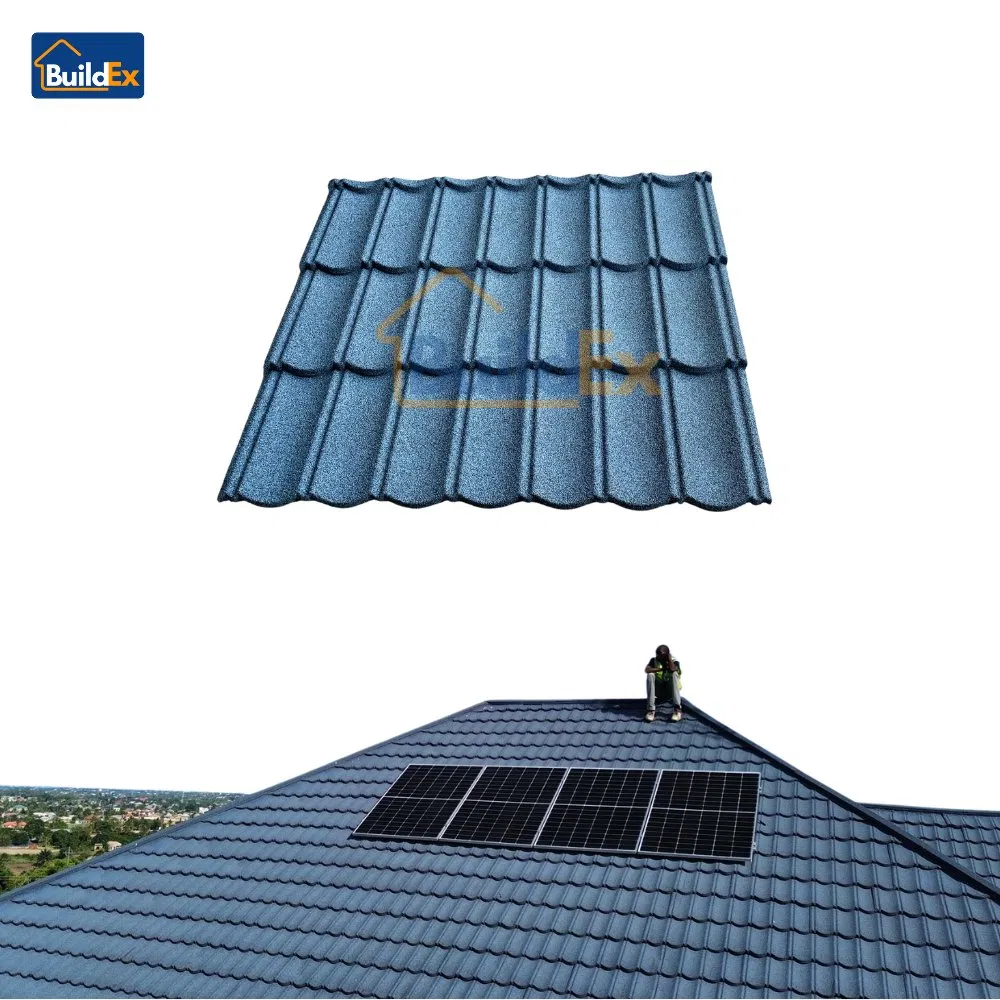 Heat Resistant Stone Coated Roofing Tiles Sheets Metal Tile Roof Building Roofs for Pakistan Houses