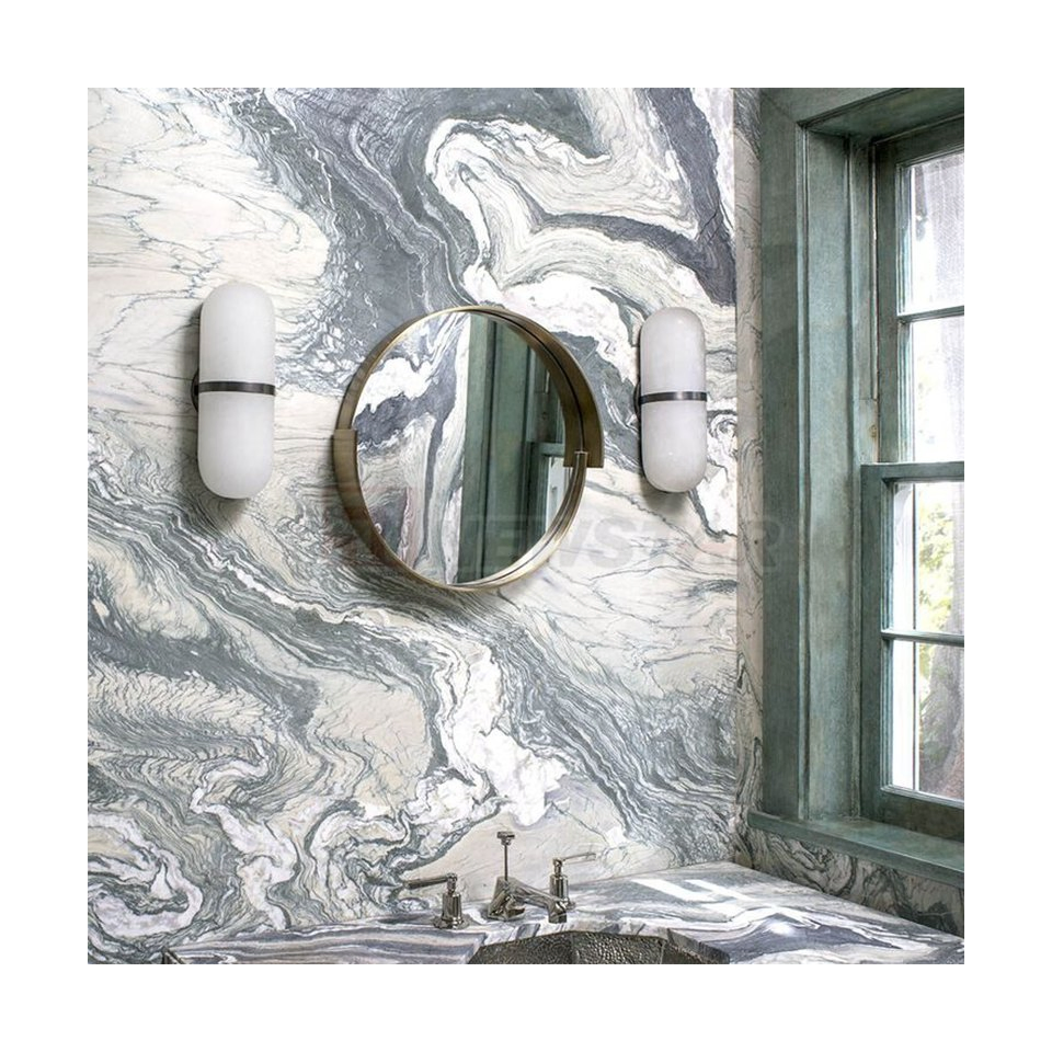 Newstar Wholesale Price Natural Stone Marble Slab for Bathroom Shower Wall