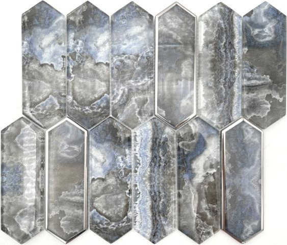 Inkjet Marble Look New Pattern Mosaic Glass Tiles for Bathroom Backsplash Shower Kitchen Hotel Wall Project