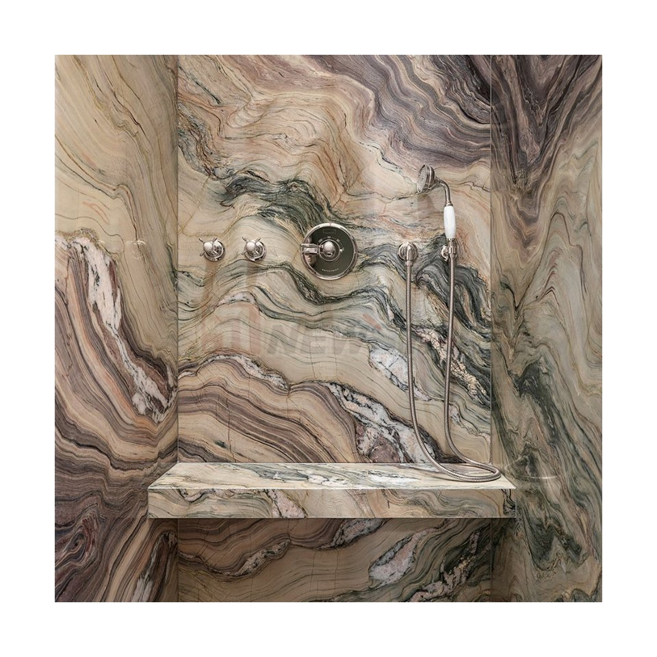 Newstar Wholesale Price Natural Stone Marble Slab for Bathroom Shower Wall