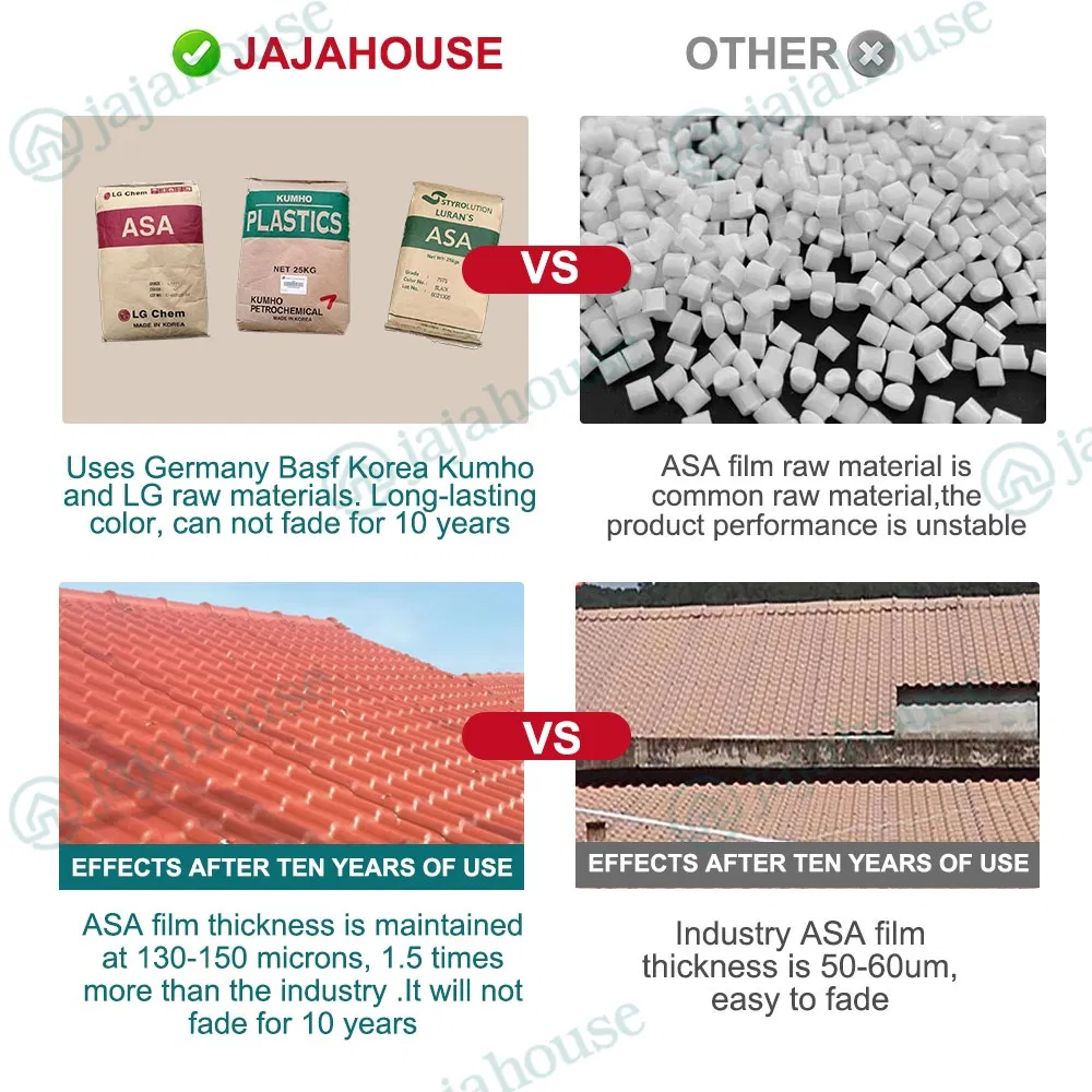 Resin Roof Ceiling Soundproof Heat Resistant PVC Roofing Shingles Roof Tiles for USA