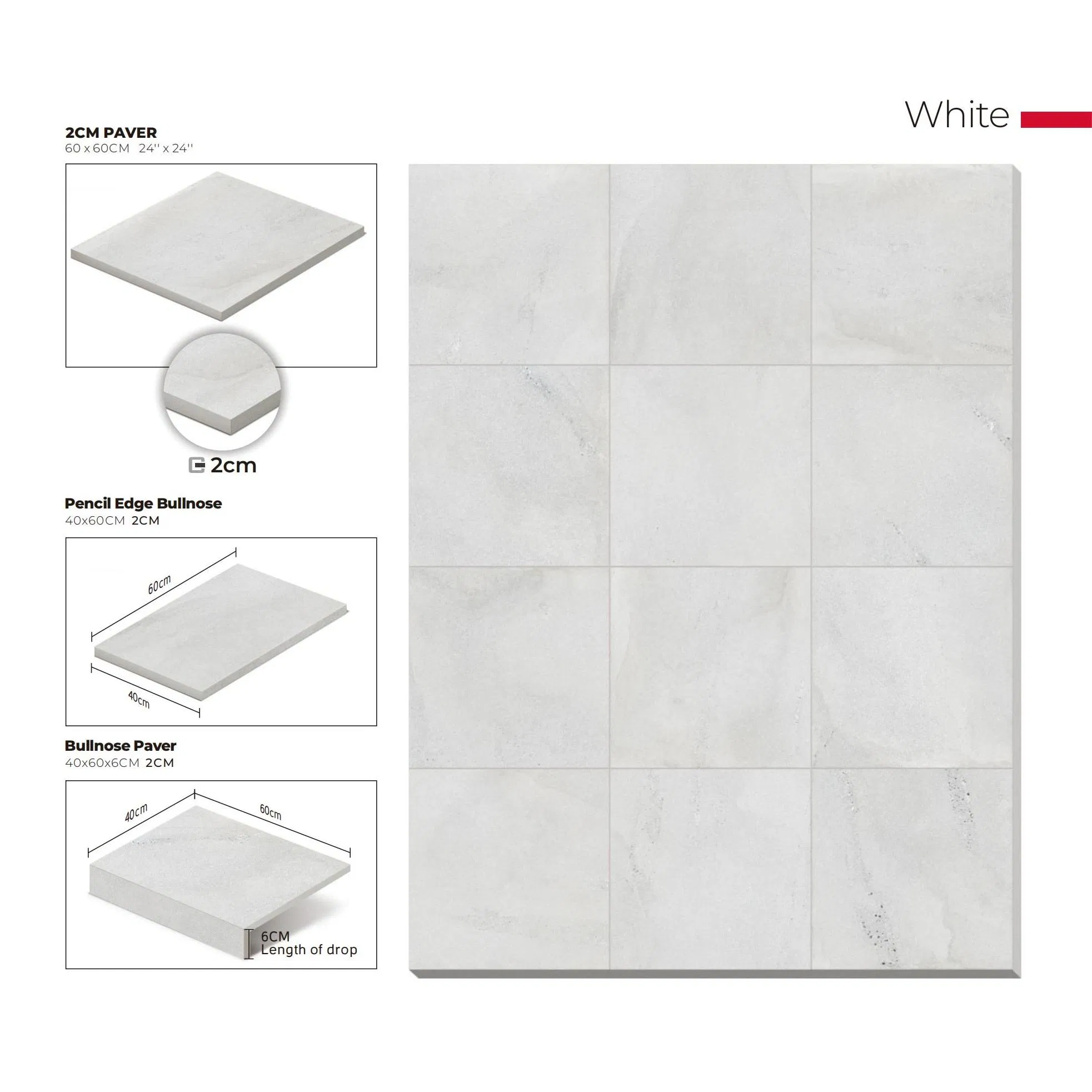 Wholesale Cheap Price Porcelain Paving Stone Flamed Garden Side Walk Road Pavers