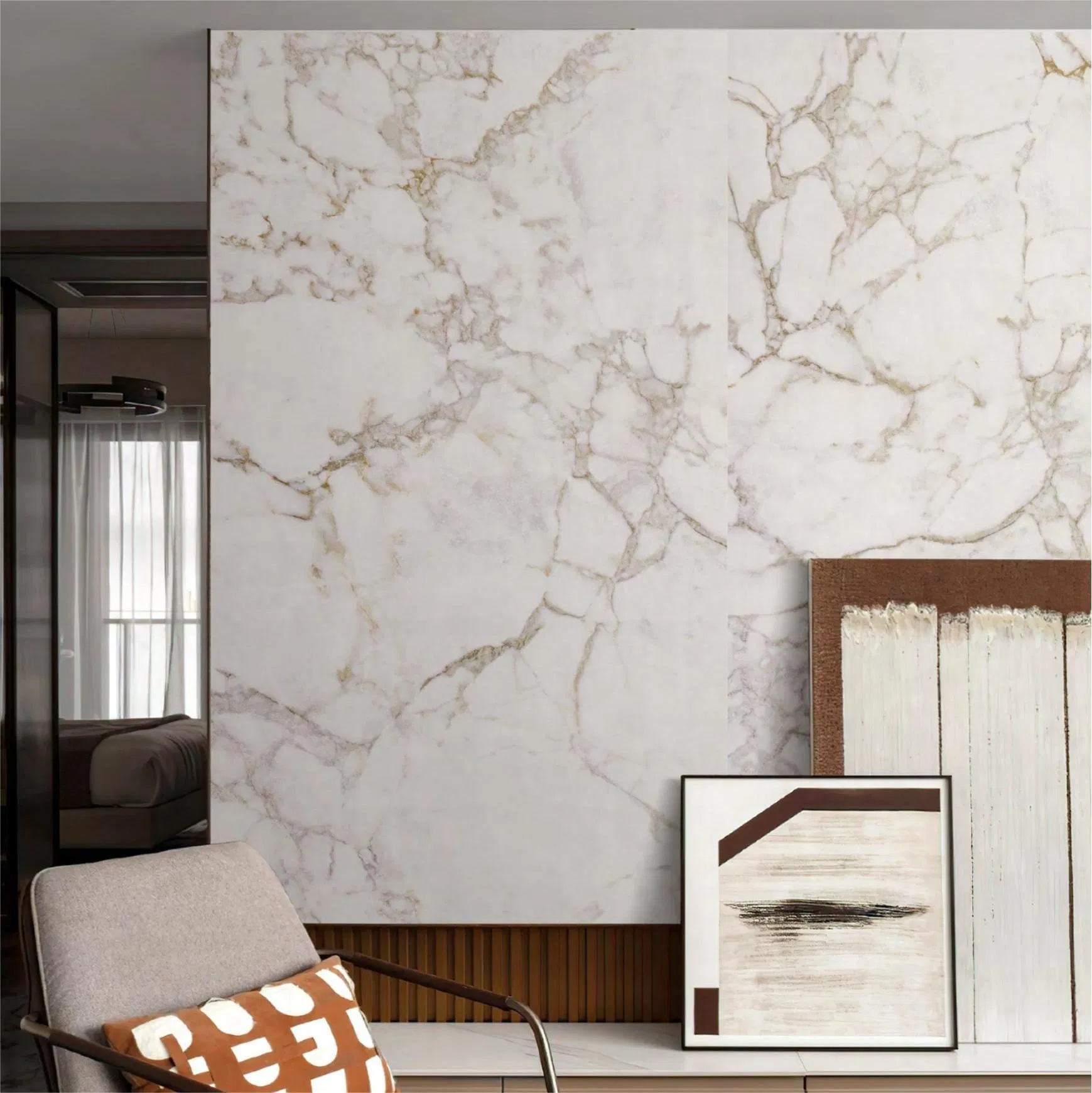 Modern Design Matte and Honed Finish White Gray Colors Flooring Tile with Creative Decorative