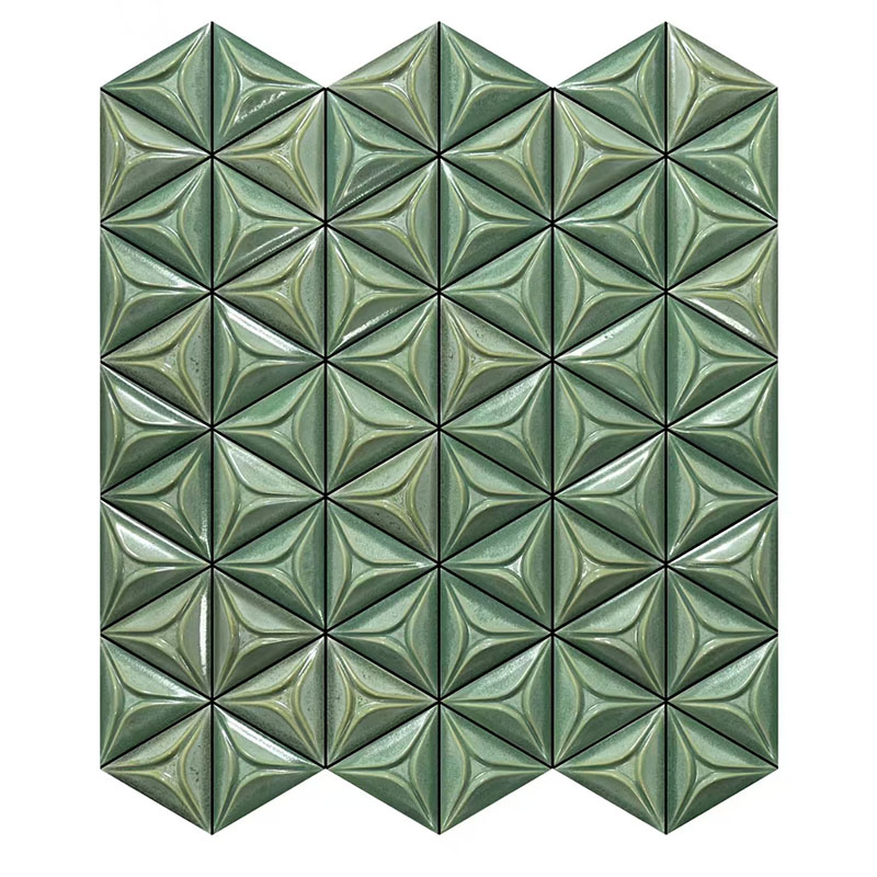 3D Art Decor Indoor Decorative Wall Panels Ceramic Mosaic Handmade Moroccan Tile