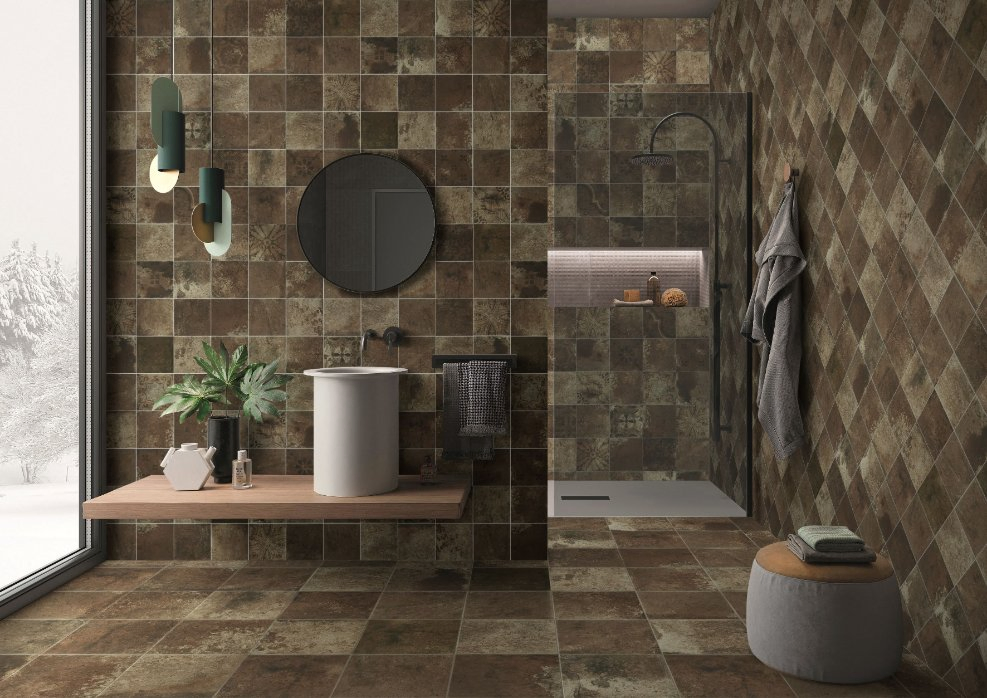 300X300 mm Acid-Wear Resistant Ceramic Tile Natural Wood Matte Glazed Tile for Commercial &amp; Living Space