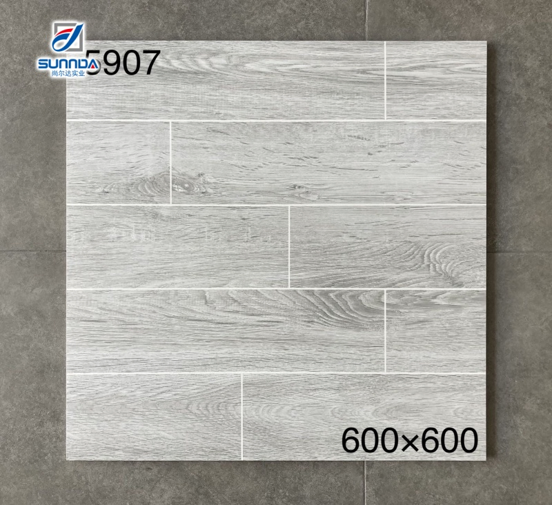 Ceramic Wood Look Matte Floor Tiles Rectified Glazed Anti-Slip Porcelain Wooden Tile