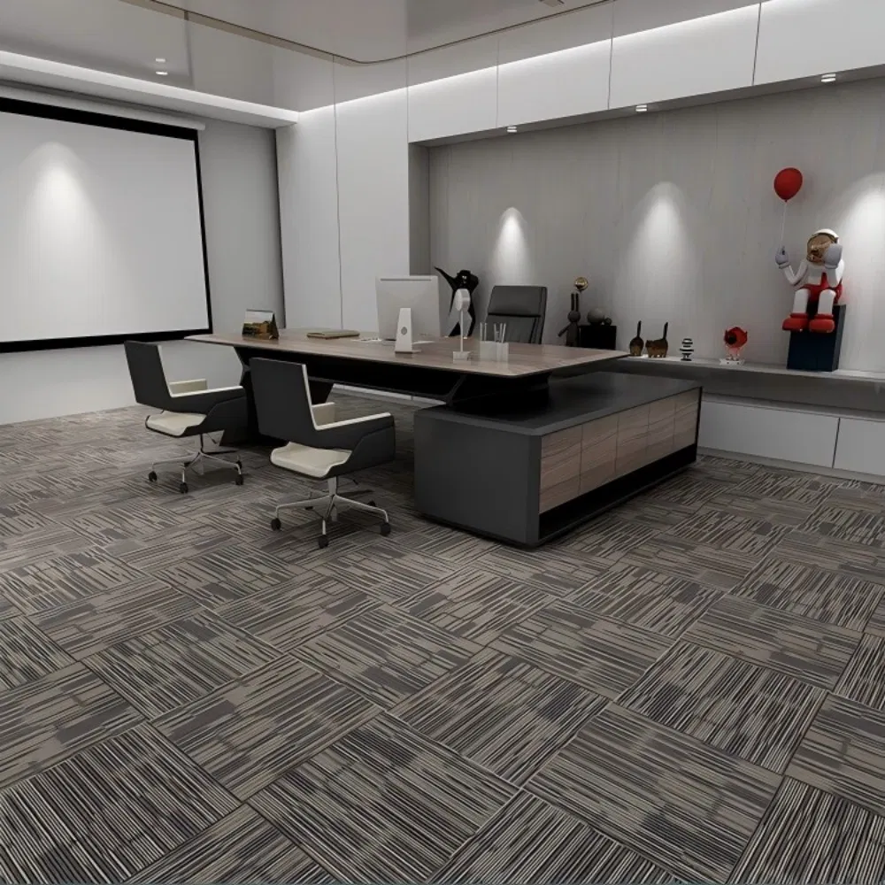 Neutral Tone Commercial Modular Carpet Tiles for Co Working Space