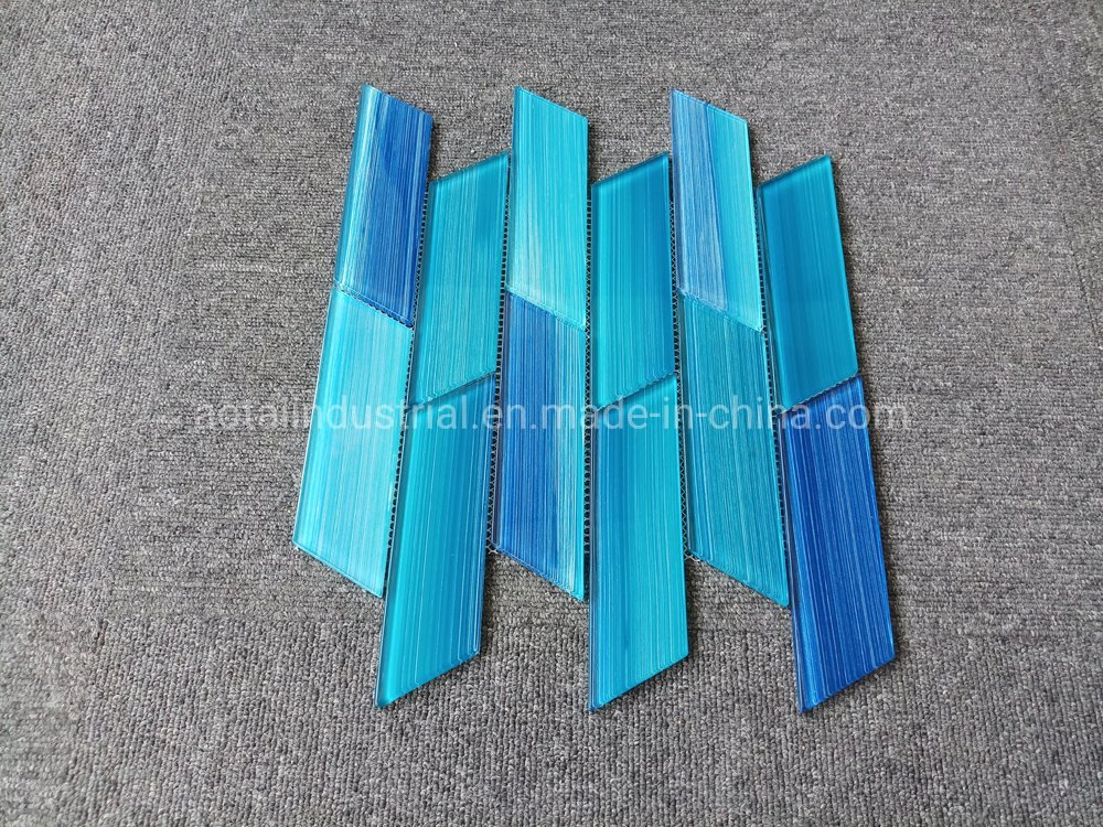 Fashionable Design Blue Glass Mosaic for Glass Tile Kitchen Backsplash