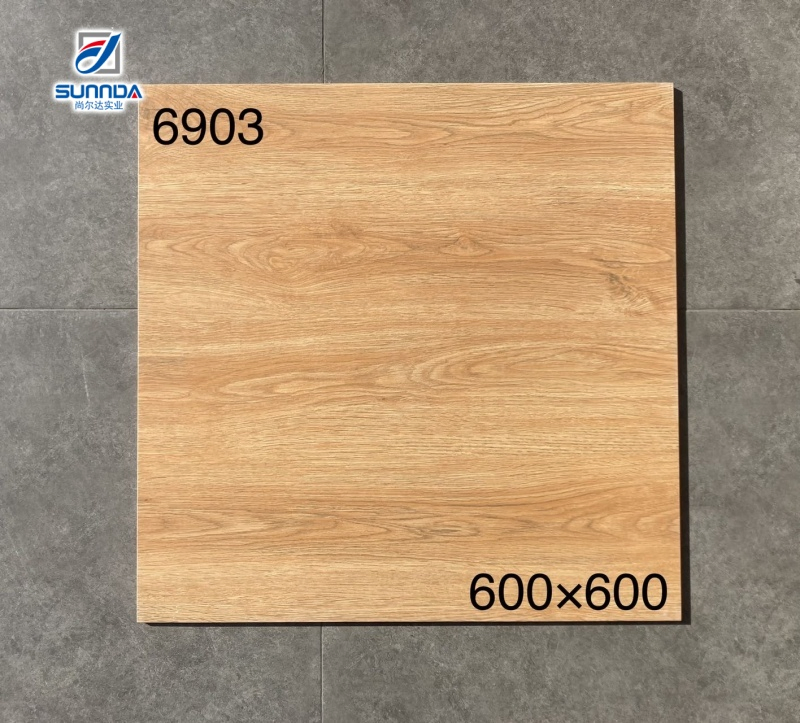 Ceramic Wood Look Matte Floor Tiles Rectified Glazed Anti-Slip Porcelain Wooden Tile