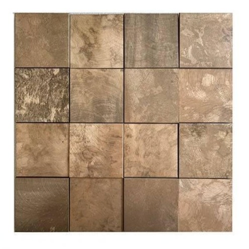 Square Shape Aluminium Metal Mosaic Tiles for High-Traffic Commercial Space Wall Decoration