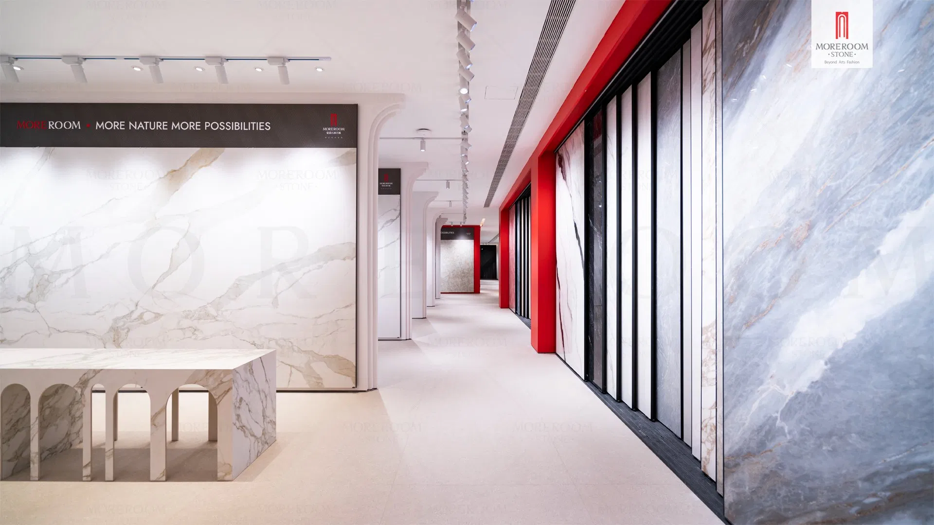 1000X3000 3mm Thickness Slim Extra Thin Calcutta White Marble Look Porcelain Wall Floor Large Format Tiles